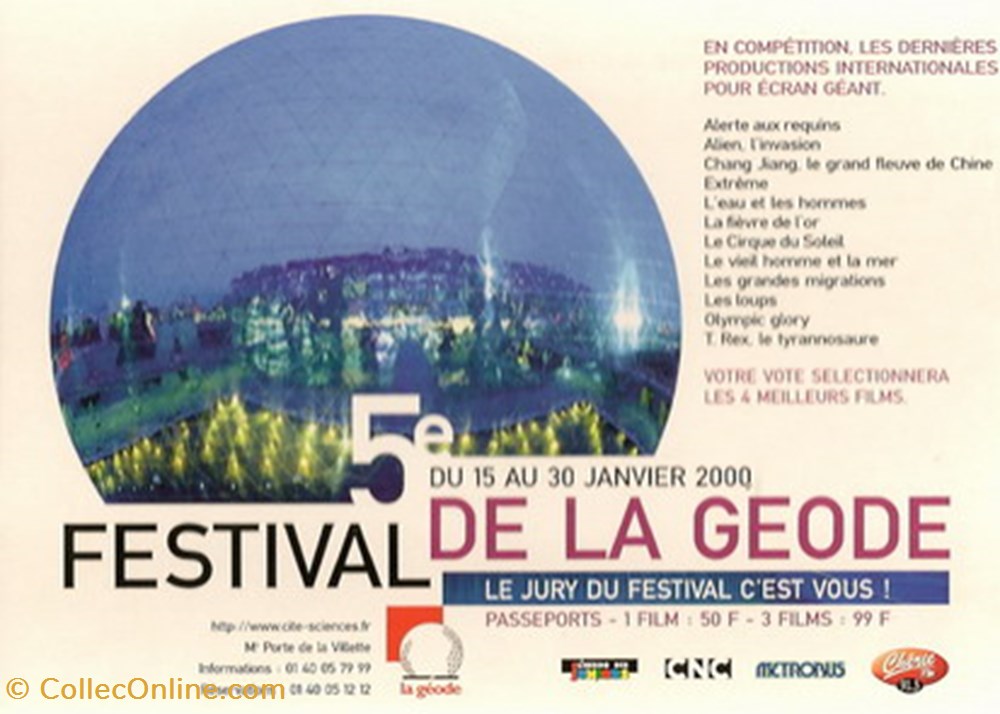 cartes postales autres paris festival de cinema a la geode 2000