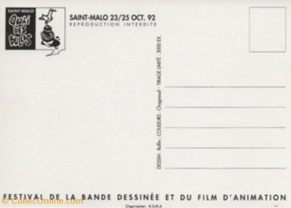 Saint-Malo (35) 1992 cartes postales bande dessinee saint malo 35 1992
