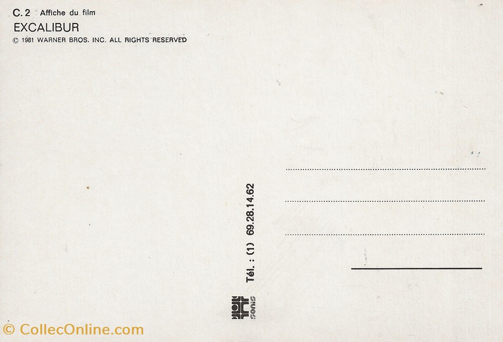 cartes postales autres excalibur