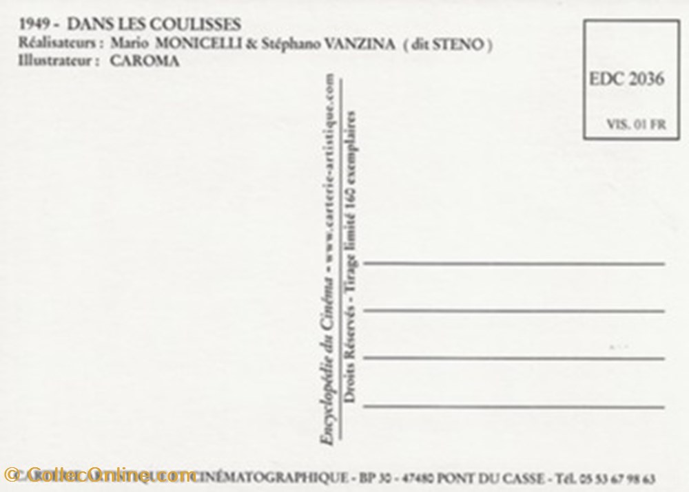 Dans les coulisses cartes postales autres dans les coulisses