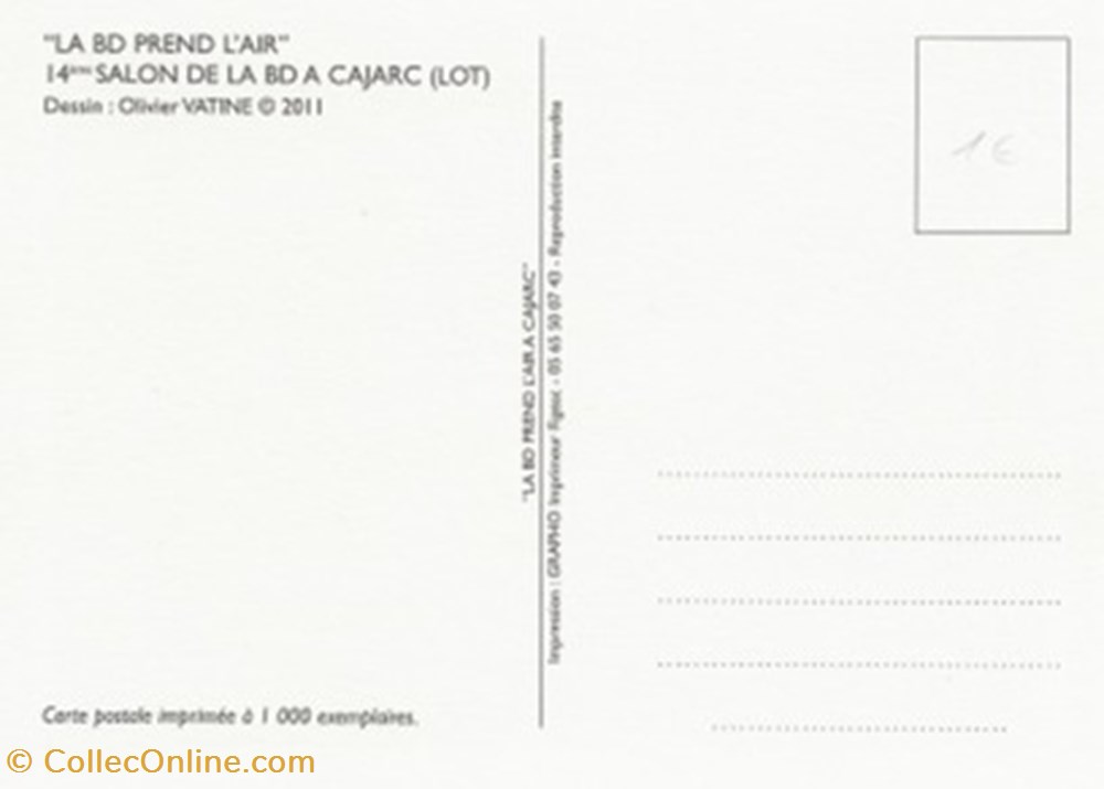 Cajarc (46) 2011 cartes postales bande dessinee cajarc 46 2011