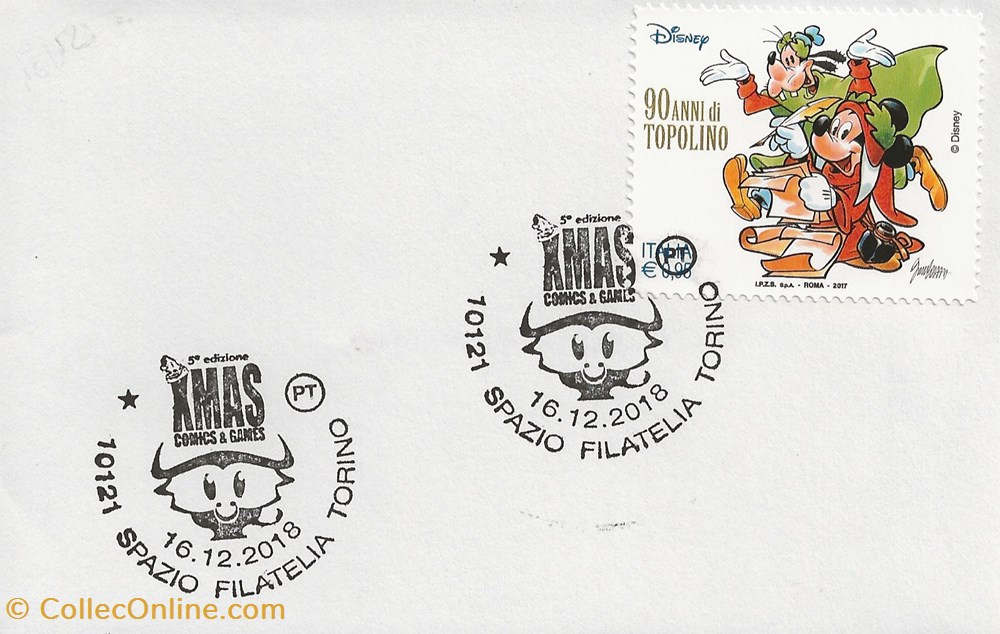 timbres torino italie 2018 5 edizione xmas comics games
