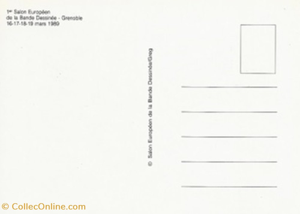 cartes postales bande dessinee grenoble 38 1989