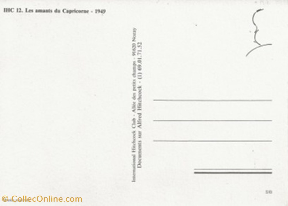 cartes postales autres les amants du capricorne