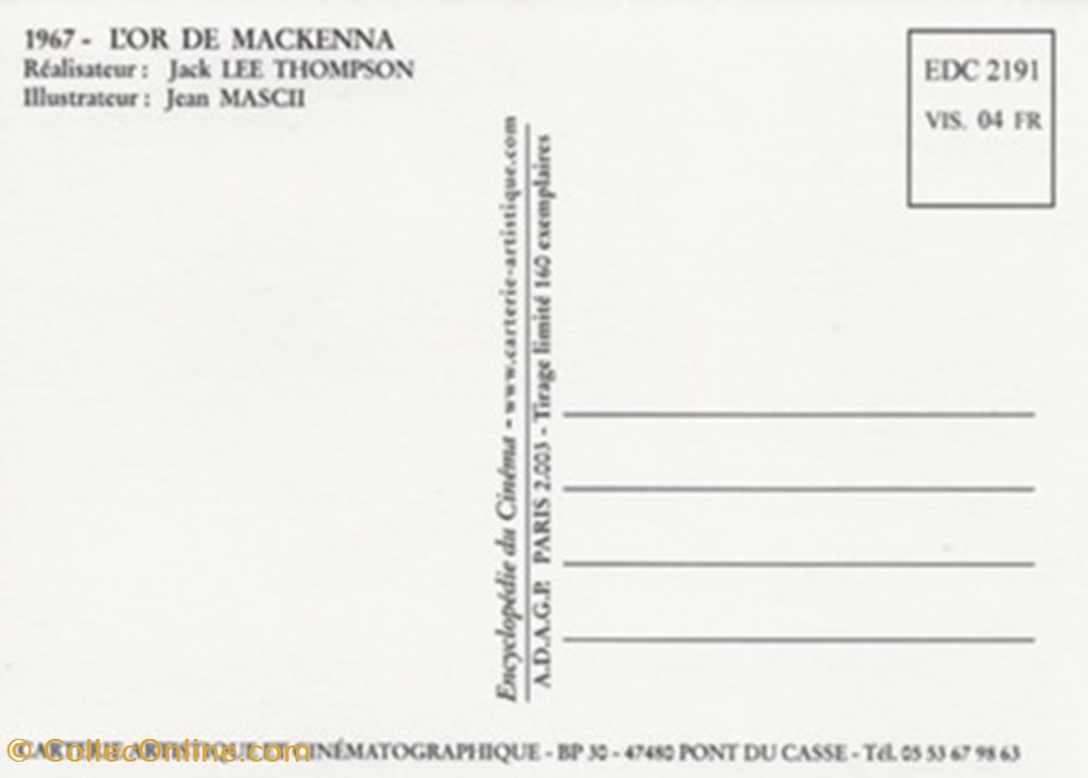 L'or de MacKenna cartes postales autres l or de mackenna
