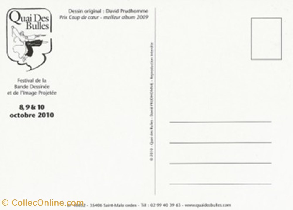 cartes postales bande dessinee saint malo 35 2010