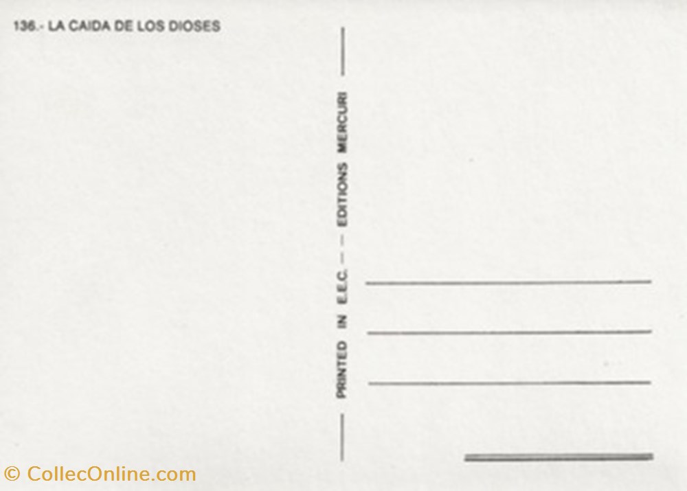 cartes postales autres la caida de los dioses