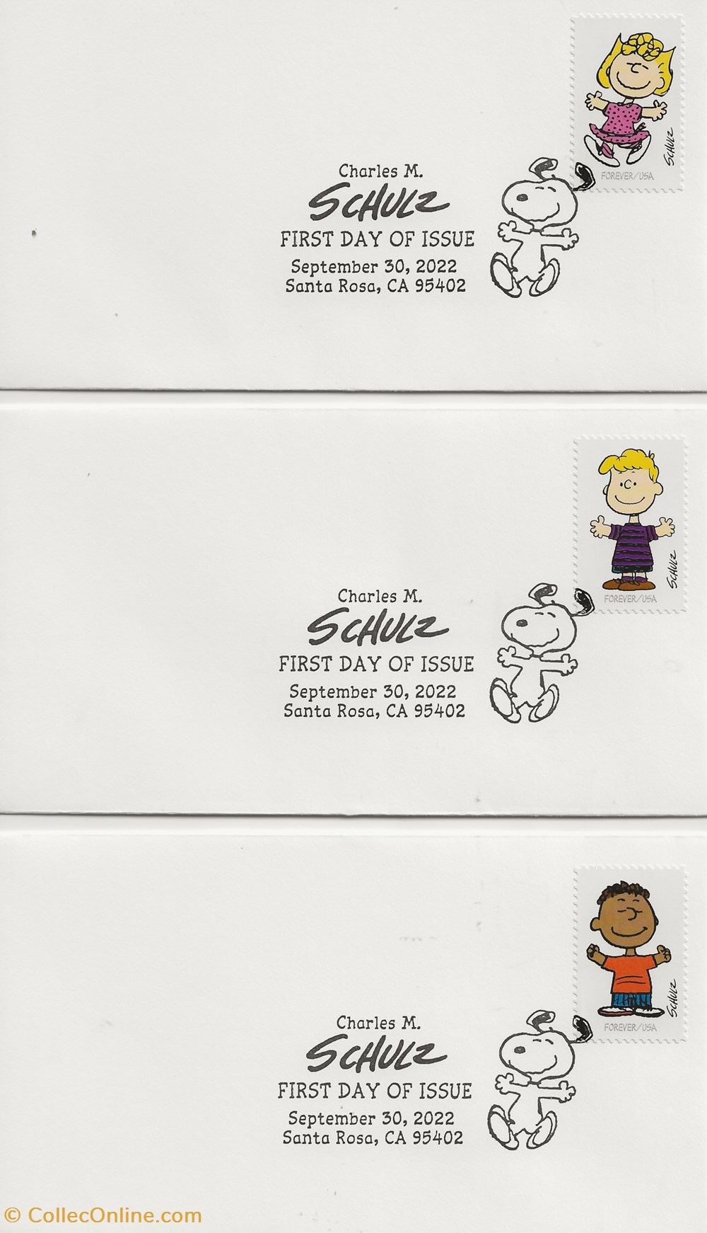 Santa Rosa (Etats-Unis) 2022 Charles M Schulz timbres santa rosa etats unis 2022 charles m schulz
