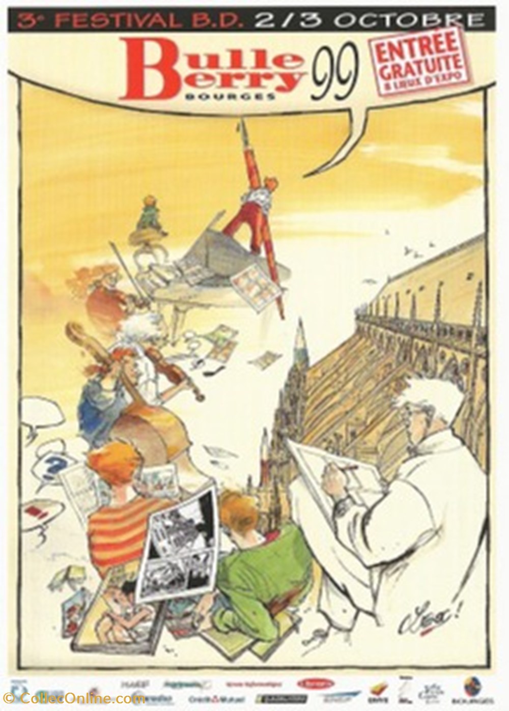 Bourges (18) 1999 cartes postales bande dessinee bourges 18 1999