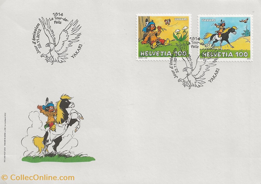 La Tour de Peilz (Suisse) 2012 Yakari timbres la tour de peilz suisse 2012 yakari
