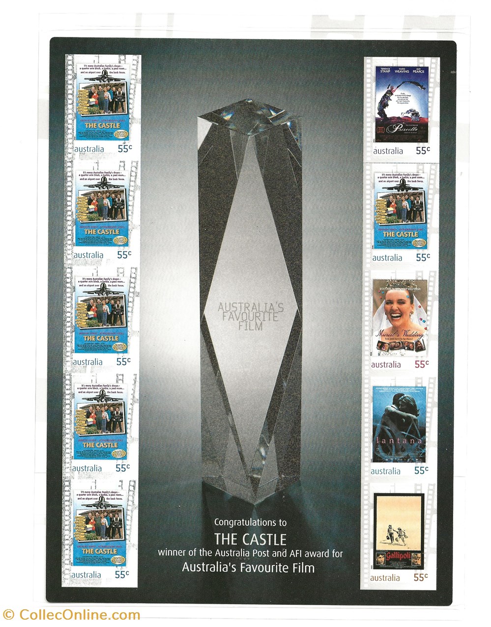 ZZZ Presentation Pack (Australie) 2008 - Australian's favourite film 3 timbres zzz presentation pack australie 2008 australian s favourite film