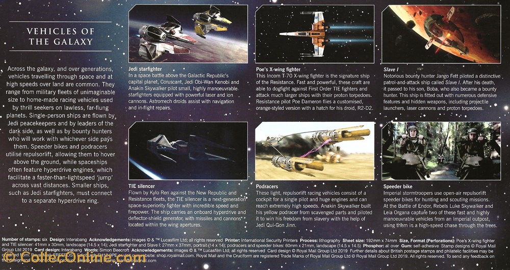 ZZZ Bande (Grande Bretagne) 2019 Star Wars timbres zzz bande grande bretagne 2019 star wars