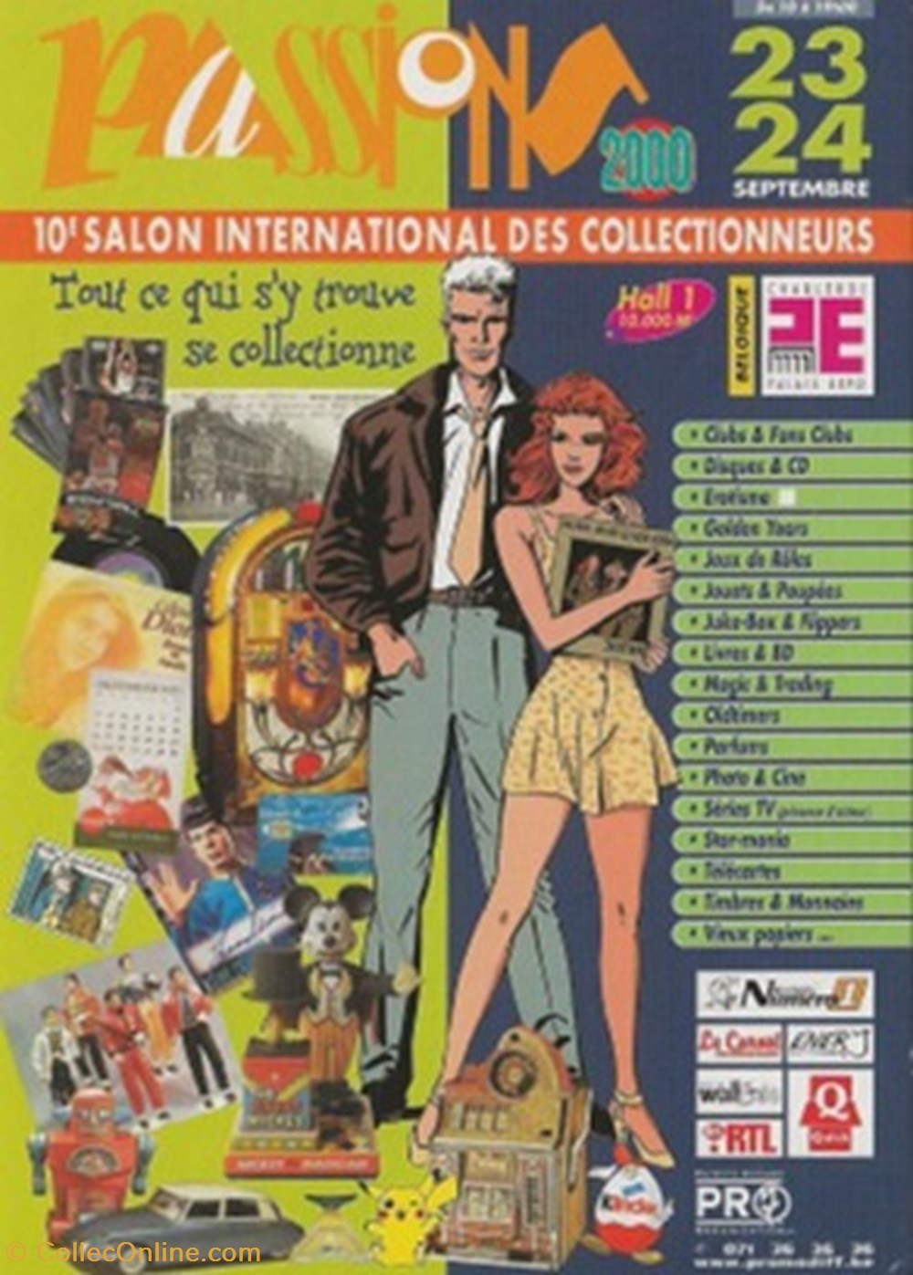 cartes postales bande dessinee charleroi belgique 2000