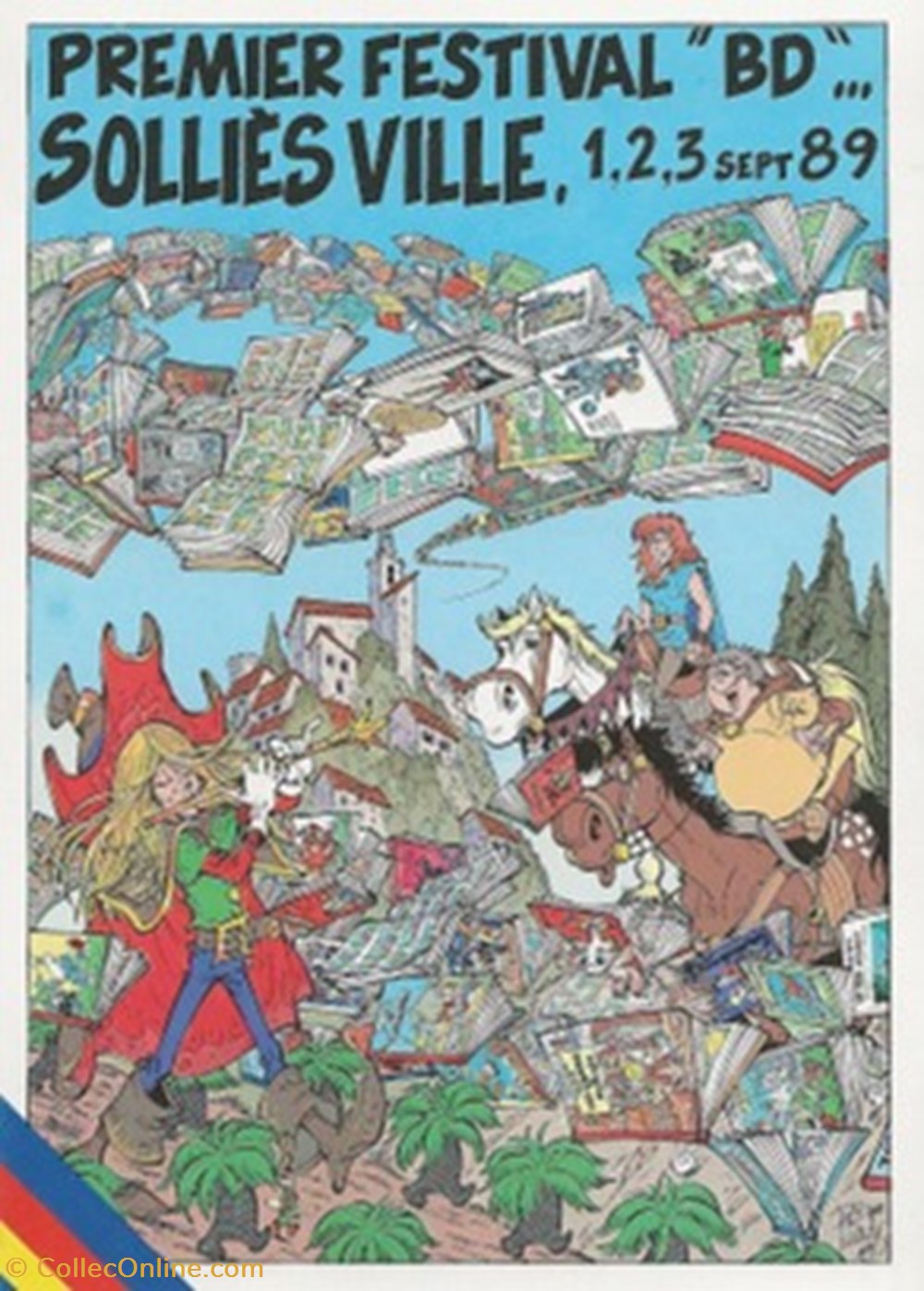 cartes postales bande dessinee sollies ville 83 1989