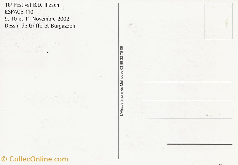 Illzach (68) 2002 Bédéciné 2 timbres illzach 68 2002 bedecine