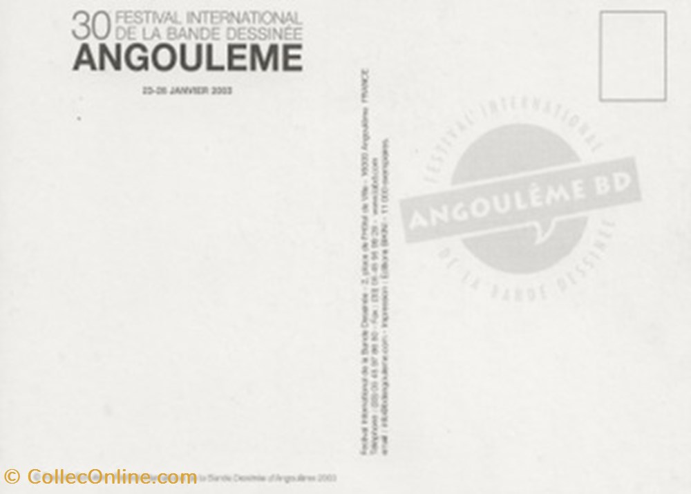 Angoulême (16) 2003 cartes postales bande dessinee angouleme 16 2003