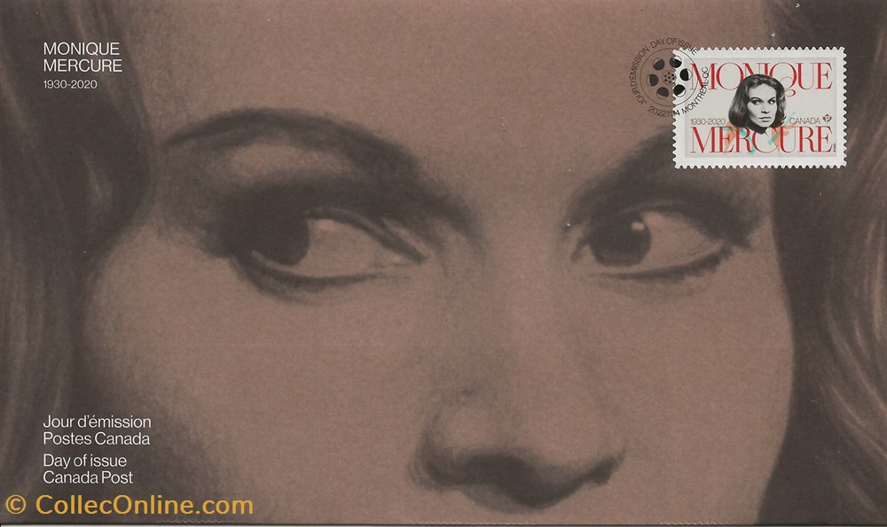 ZZZ Carnet (Canada) 2022 Monique Mercure 4 timbres zzz carnet canada 2022 monique mercure