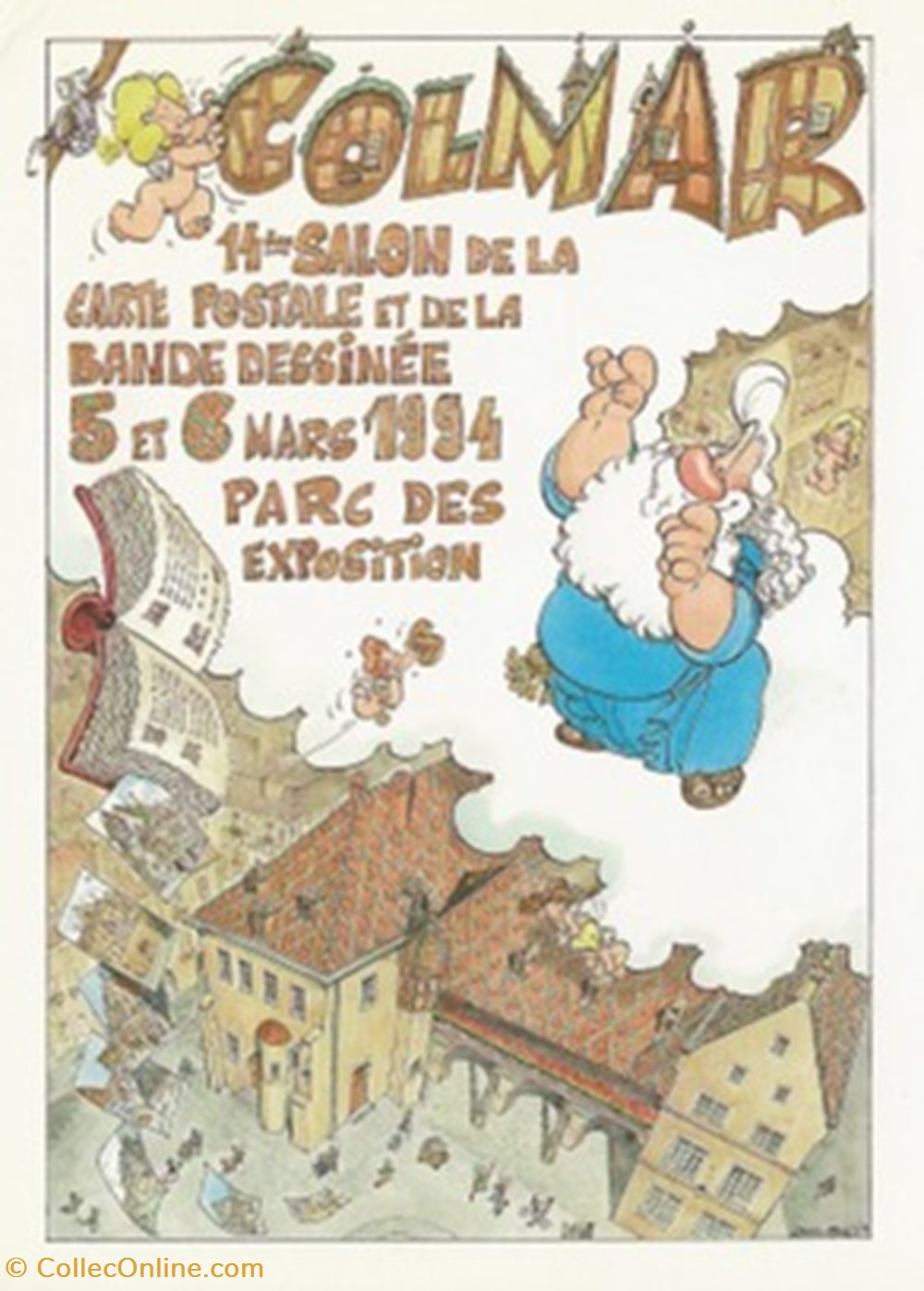 cartes postales bande dessinee colmar 68 1994