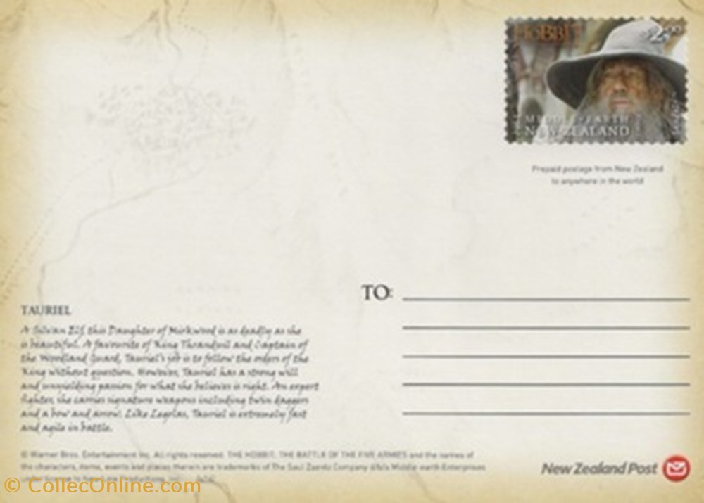 The hobbit : the battle of the five armies 4 cartes postales autres the hobbit the battle of the five armies