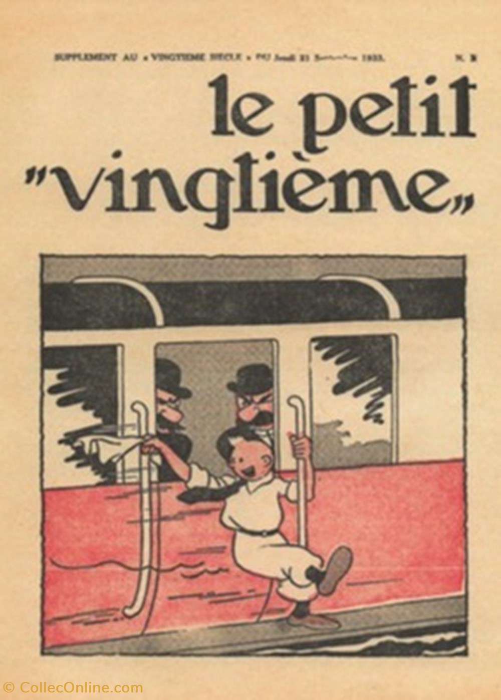 Tintin - Le petit vingtième 03 cartes postales bande dessinee tintin le petit vingtieme 03