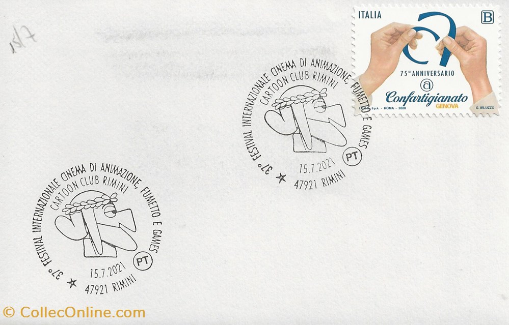 timbres rimini italie 2021 37 festival internazionale cinema di animazione fumetto e games