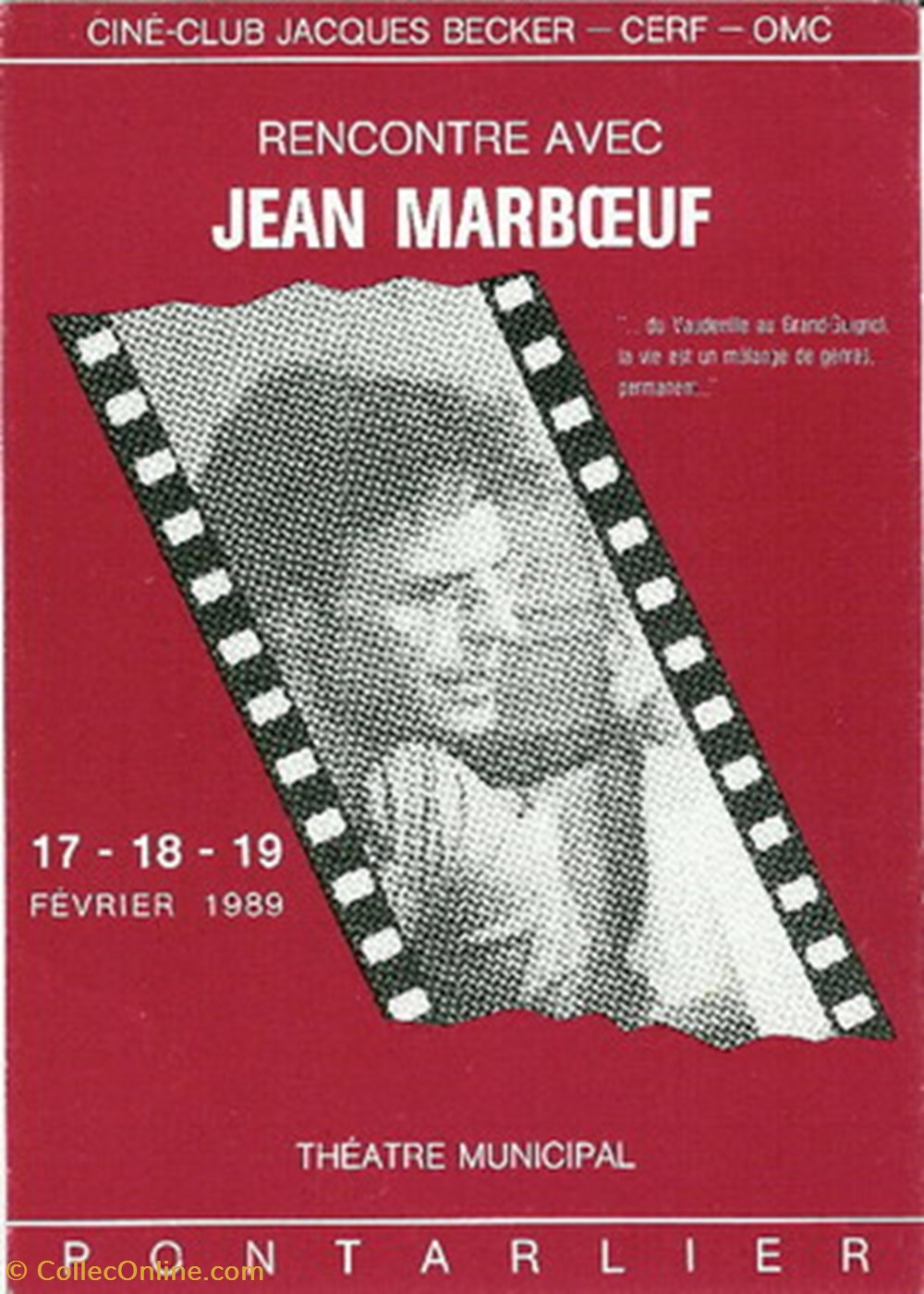 cartes postales autres pontarlier rencontres de cinema 1987
