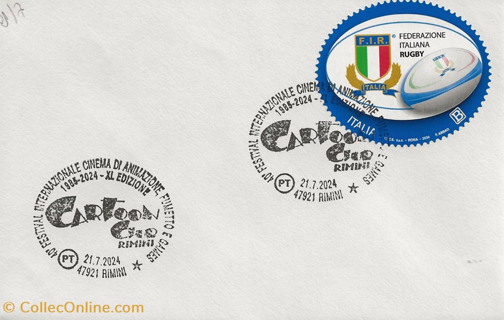Rimini (Italie) 2024 40° Festival internazionale cinema di animazione, fumetto e games timbres rimini italie 2024 40 festival internazionale cinema di animazione fumetto e games