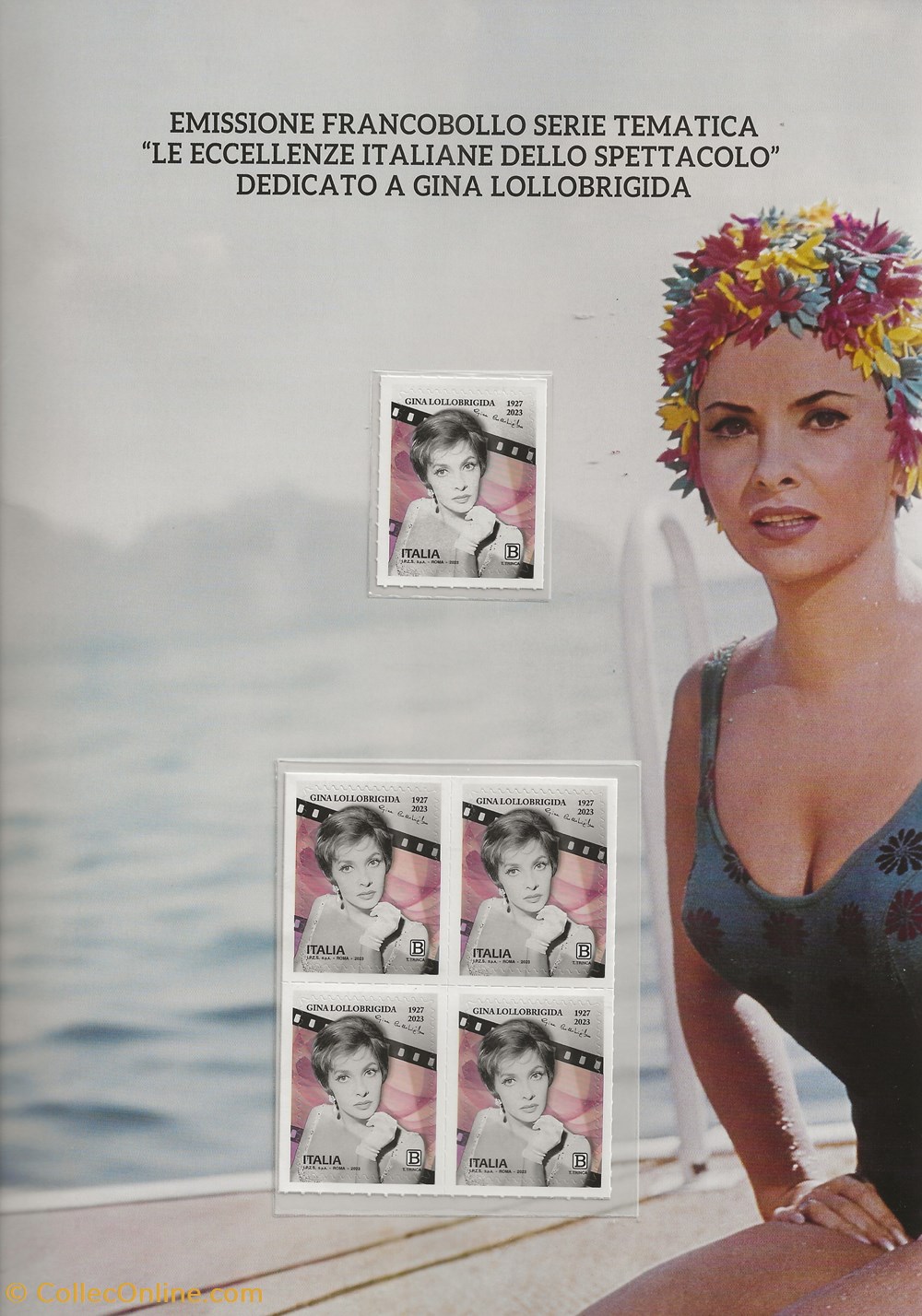 ZZZ Folder (Italie) 2023 Gina Lollobrigida 3 timbres zzz folder italie 2023 gina lollobrigida