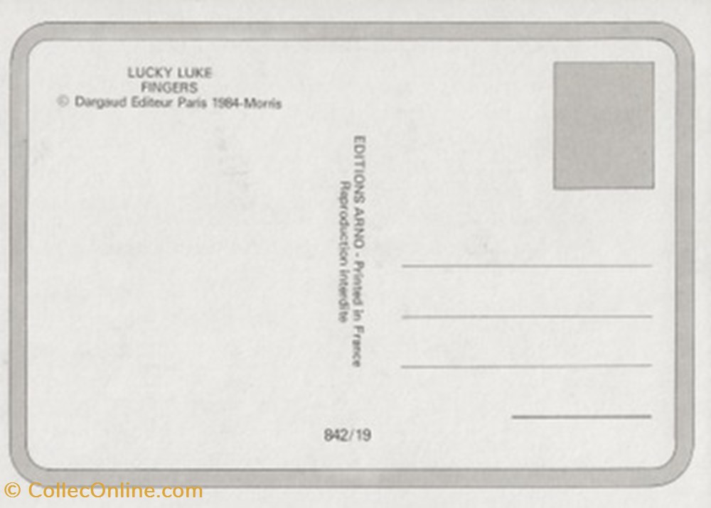 Lucky Luke cartes postales bande dessinee lucky luke