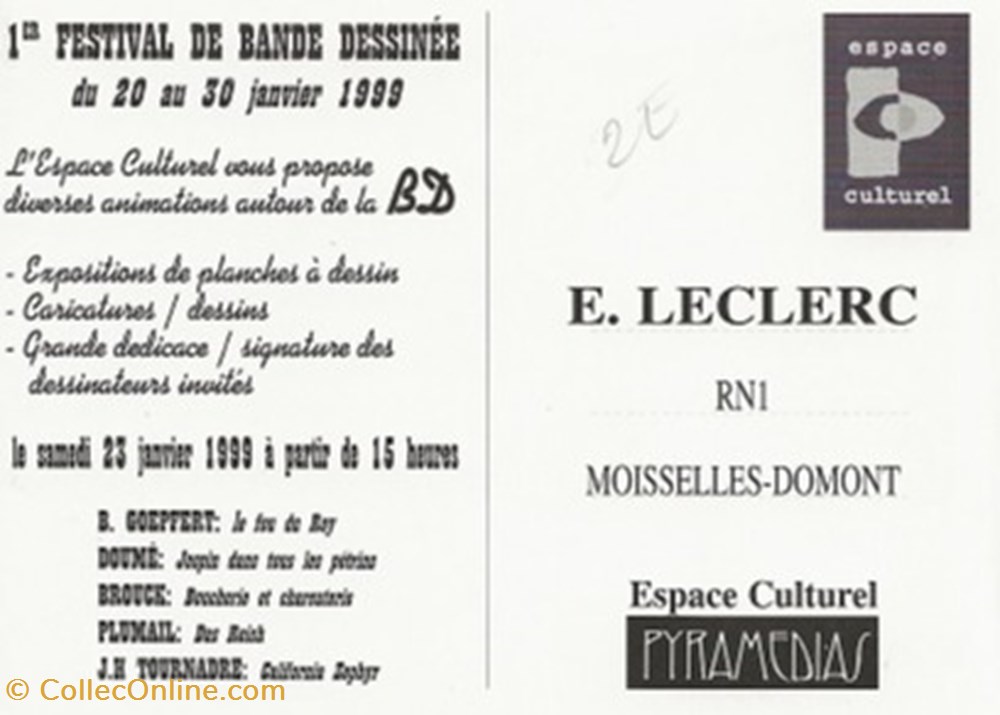 cartes postales bande dessinee moisselles domont 95 1999