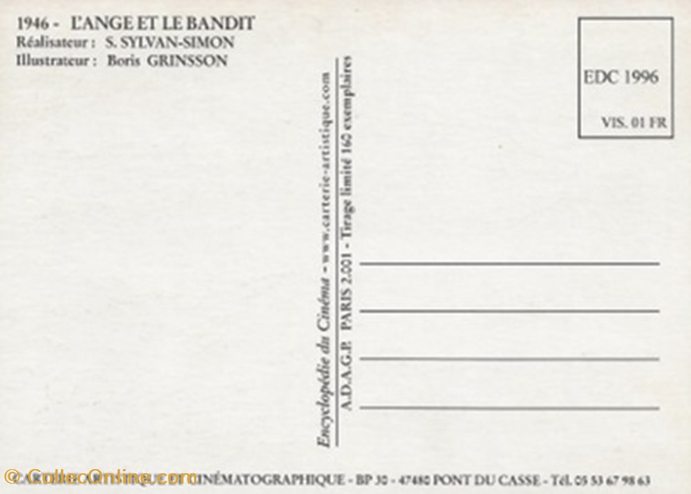 L'ange et le bandit cartes postales autres l ange et le bandit