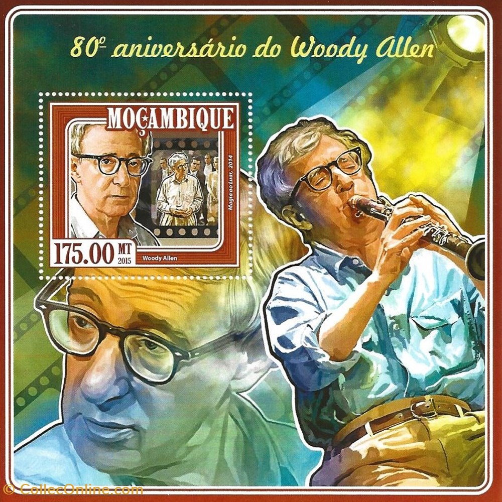 ZZZ Bloc (Mozambique) 2015 Woody Allen timbres zzz bloc mozambique 2015 woody allen