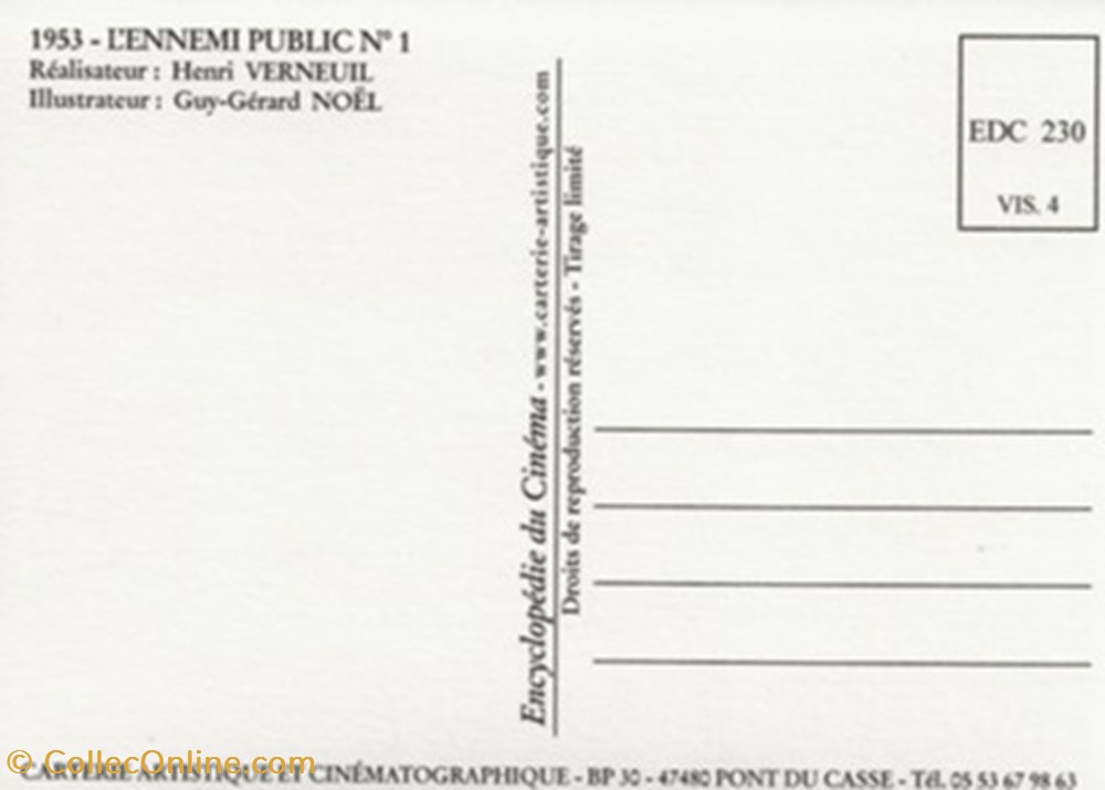 L'ennemi public n°1 cartes postales autres l ennemi public n 1