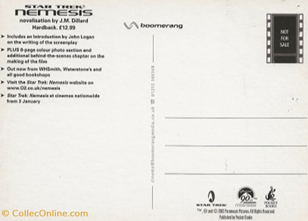 cartes postales autres star trek nemesis