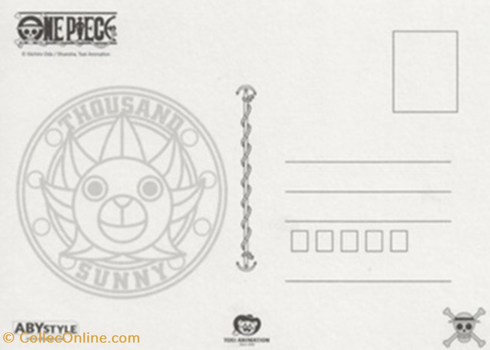 cartes postales bande dessinee one piece