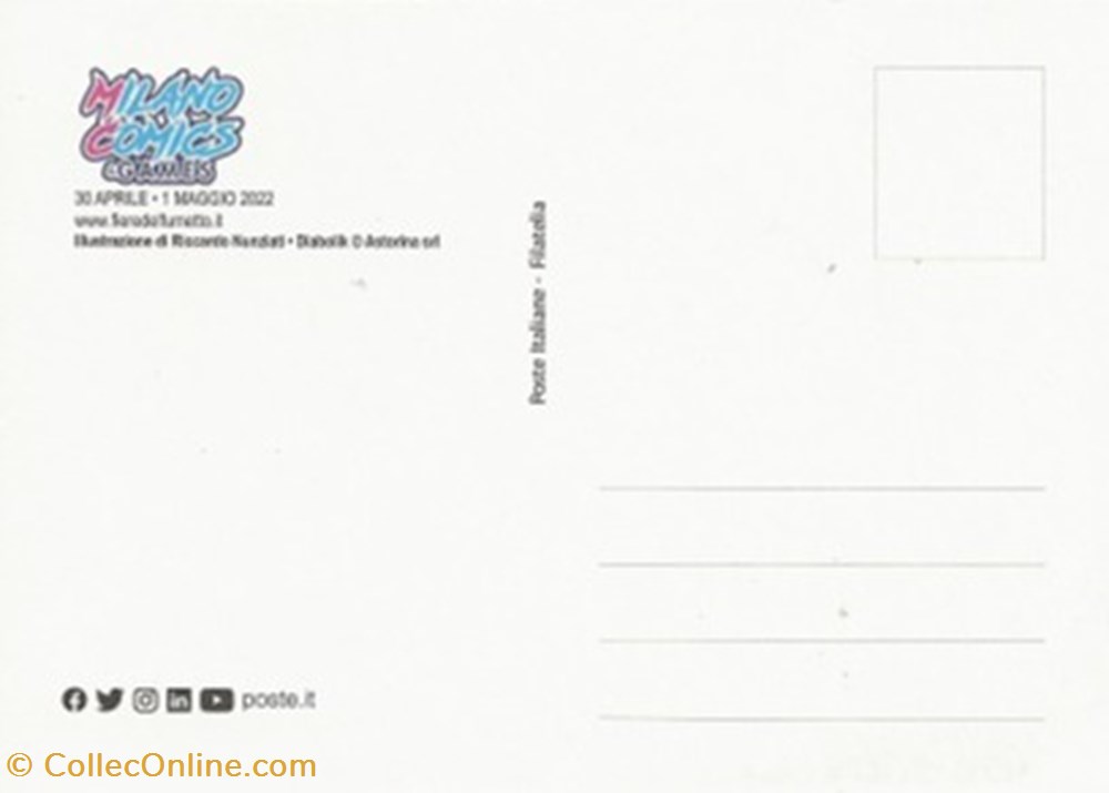 cartes postales bande dessinee milano italie 2022