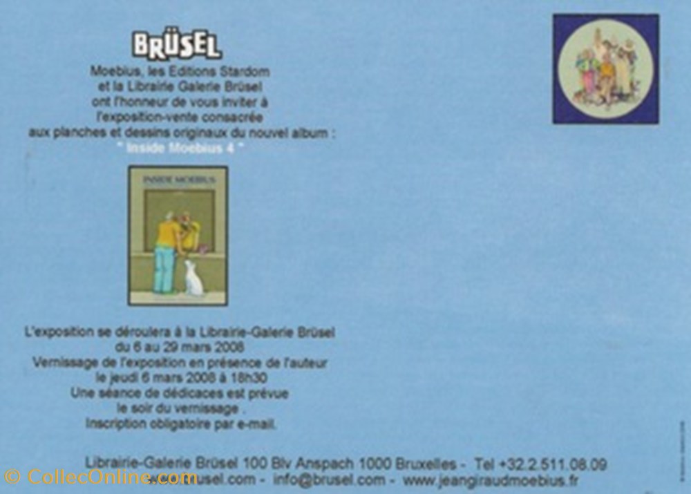 cartes postales bande dessinee moebius