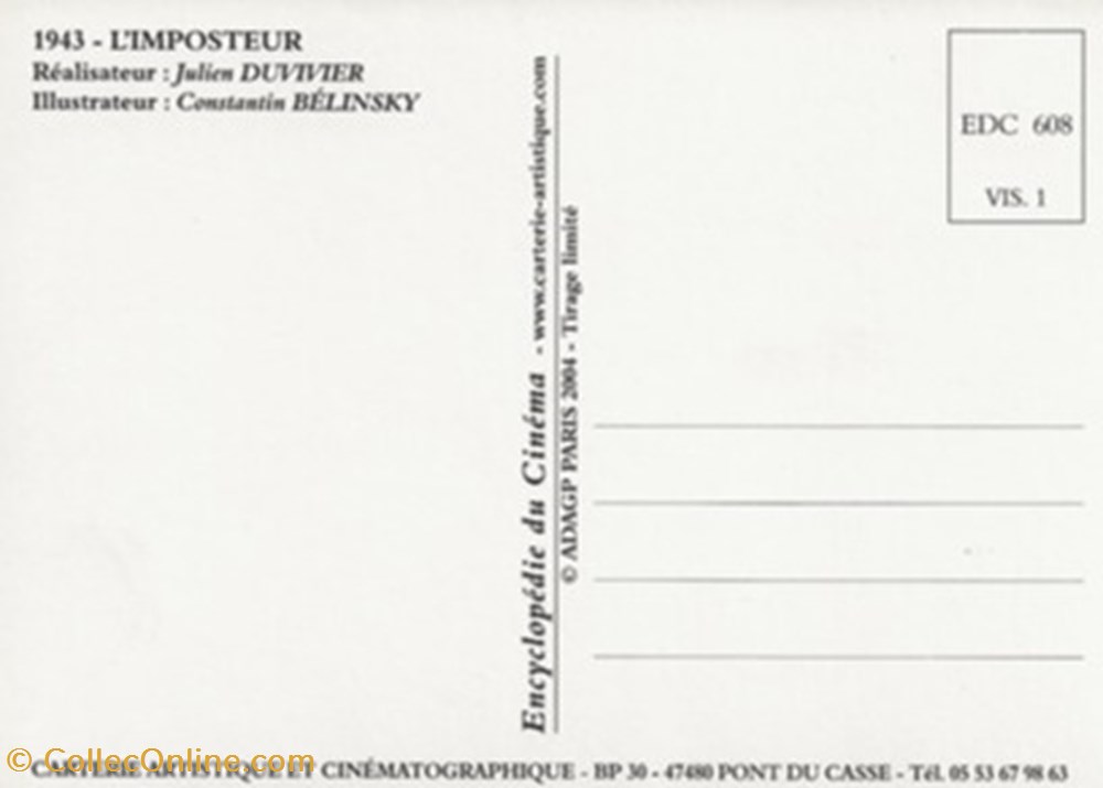 L'imposteur cartes postales autres l imposteur
