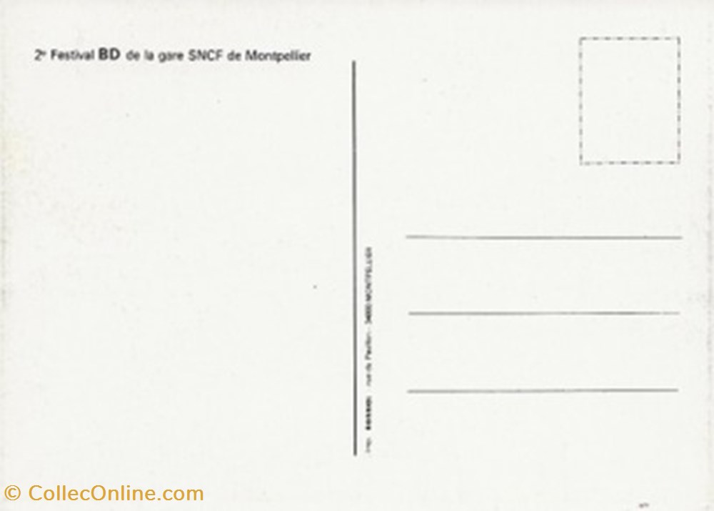 cartes postales bande dessinee montpellier 34 1987