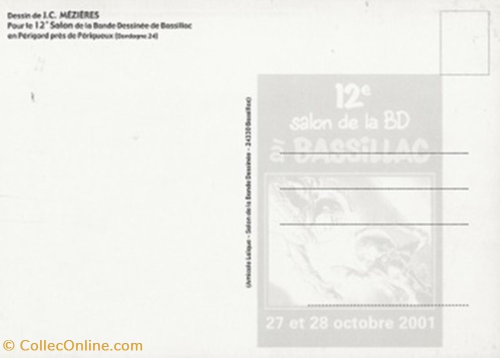 cartes postales bande dessinee bassillac 24 2001