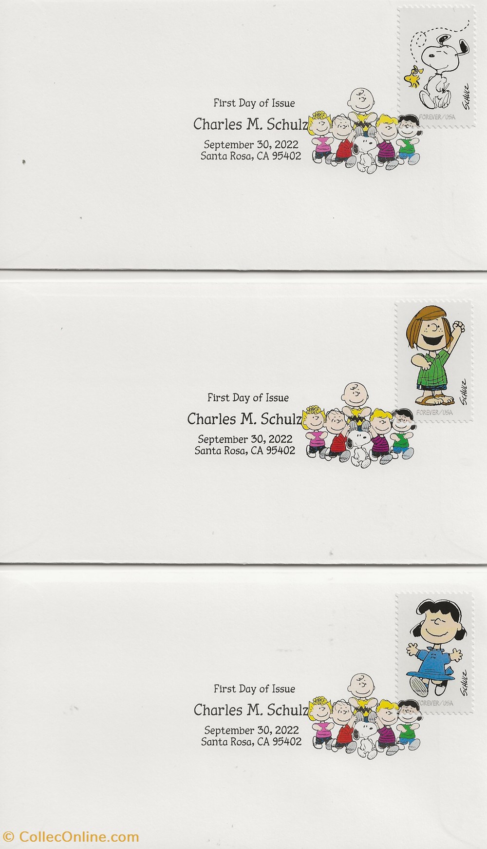 Santa Rosa (Etats-Unis) 2022 Charles M Schulz timbres santa rosa etats unis 2022 charles m schulz
