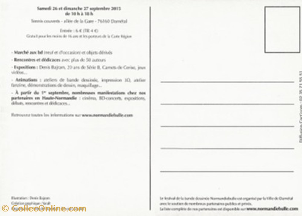 cartes postales bande dessinee darnetal 76 2015