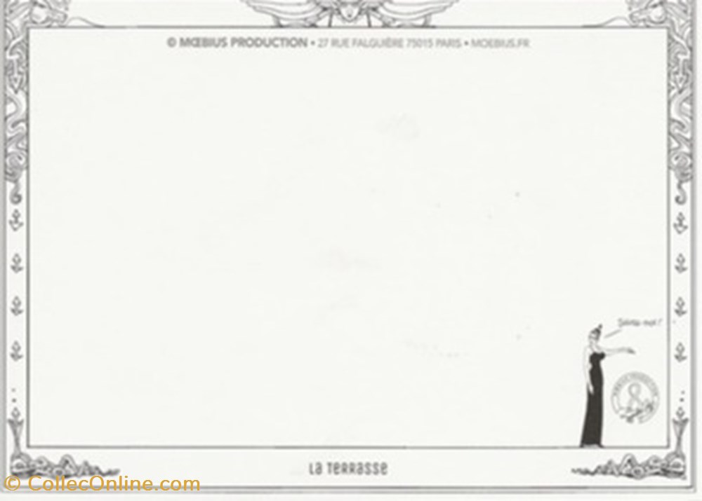 Moebius 2 cartes postales bande dessinee moebius
