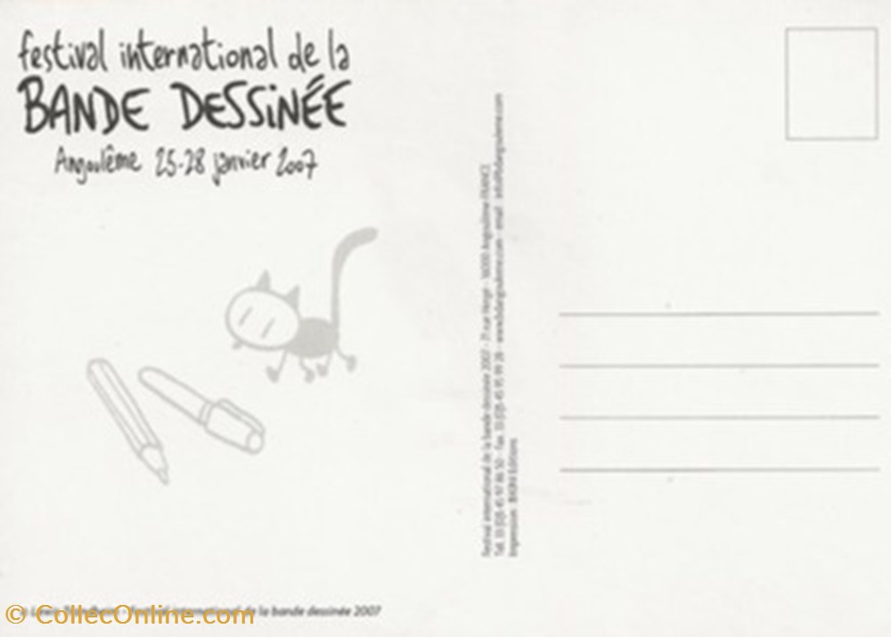 Angoulême (16) 2007 cartes postales bande dessinee angouleme 16 2007