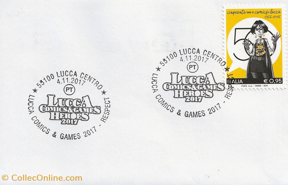 Lucca (Italie) 2017 Lucca comics & games timbres lucca italie 2017 lucca comics games