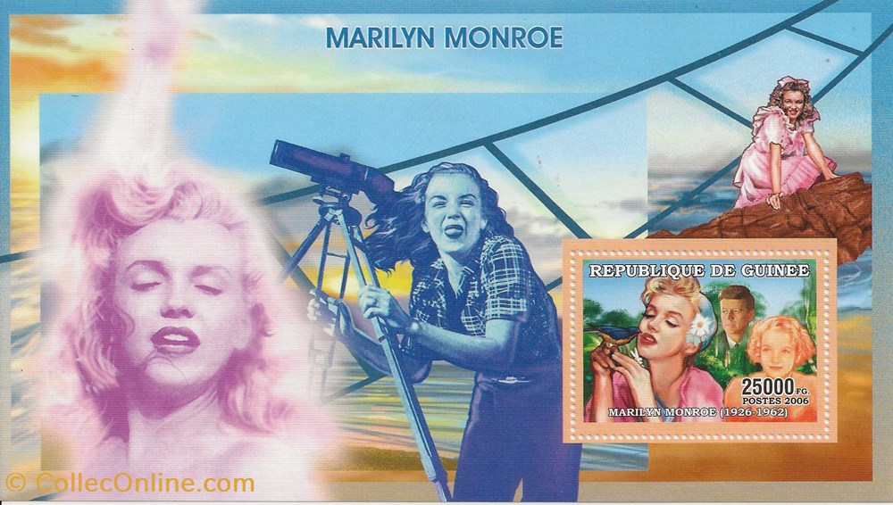 ZZZ Blocs (République de Guinée) 2006 Marilyn Monroe timbres zzz blocs republique de guinee 2006 marilyn monroe