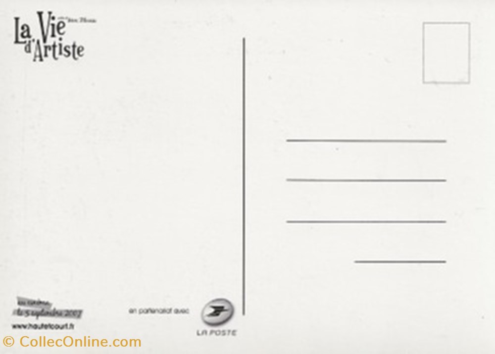 La vie d'artiste cartes postales autres la vie artiste