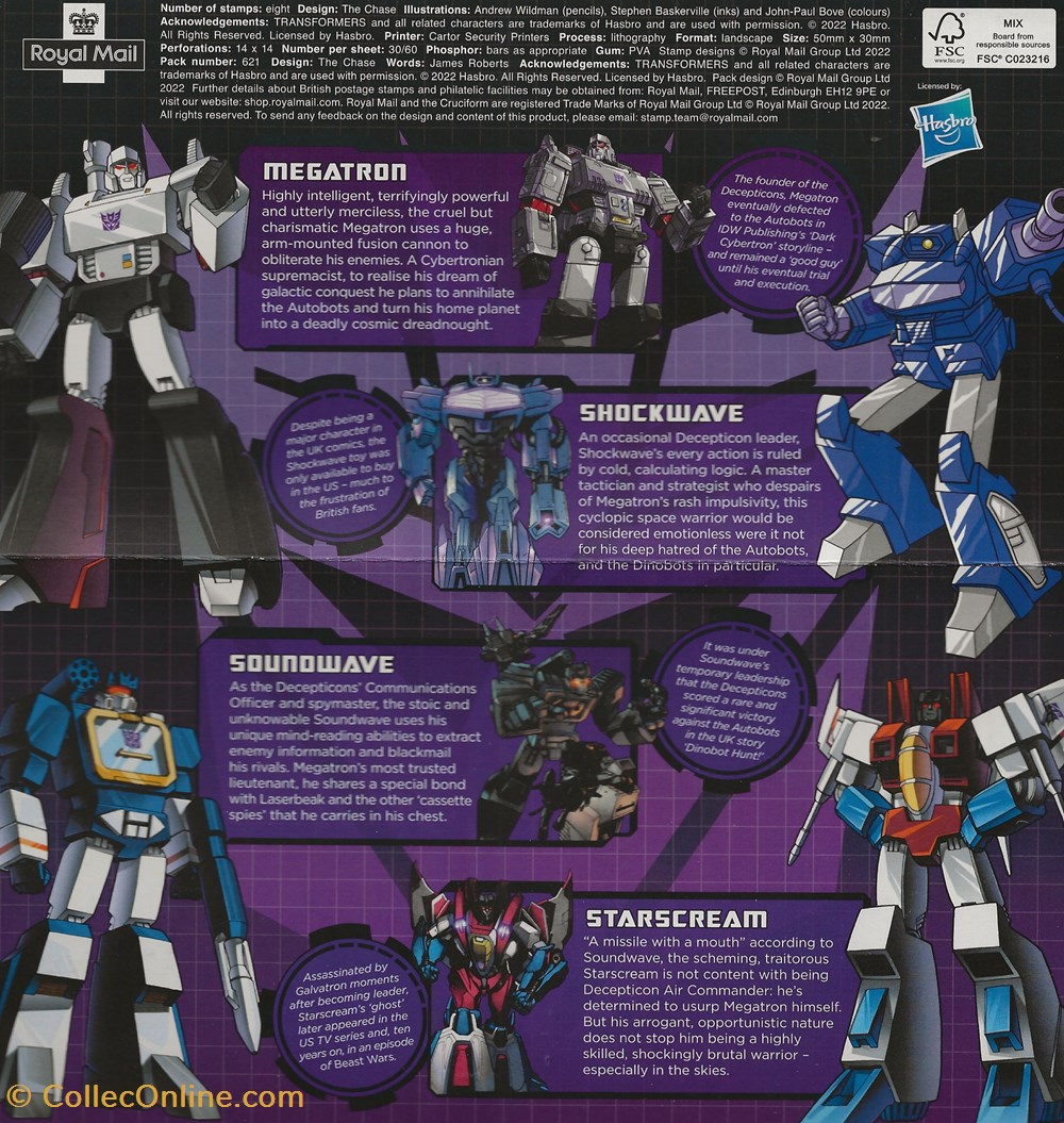 ZZZ - Grande-Bretagne 2022 Transformers 3 timbres zzz grande bretagne 2022 transformers