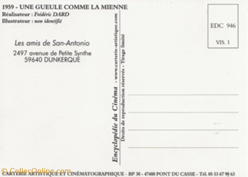 Une gueule comme la mienne cartes postales autres une gueule comme la mienne