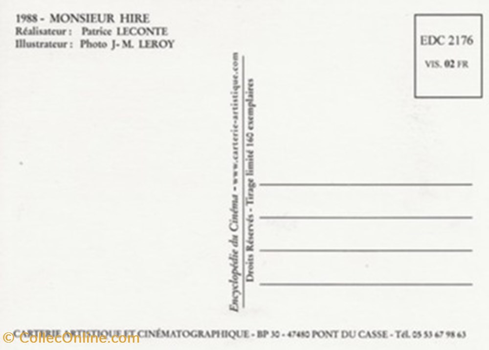 cartes postales autres monsieur hire